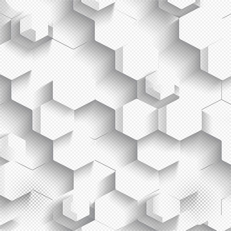 PSD efecto de marco hexagonal fondo transparente abstracto