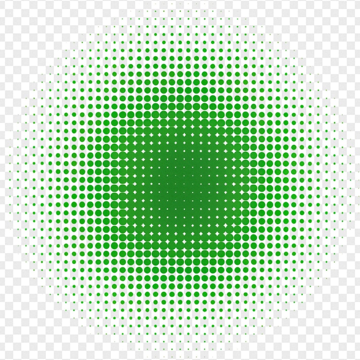 PSD efecto de medio tono detallado aislado en un fondo transparente para el efecto fotográfico