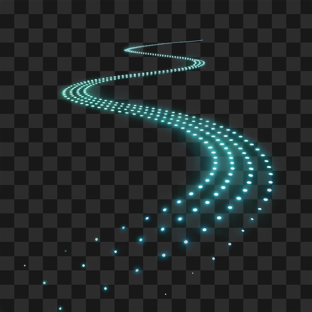 Efecto de movimiento de la pista de luz azul brillante PNG