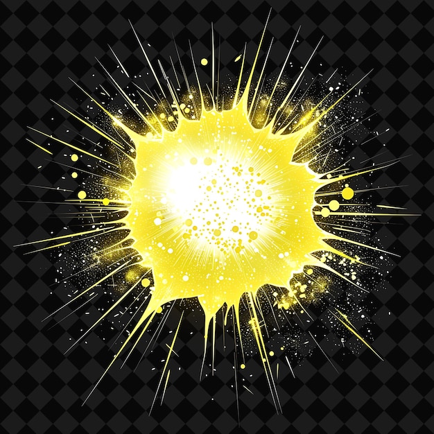 Efecto de neón ardiente en una supernova con una silueta irregular PNG Y2K Diseños espaciales de neón