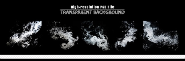 Efecto de niebla de humo de cigarrillo abstracto PSD transparente
