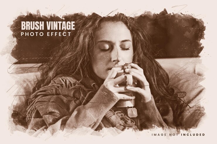 PSD efecto de photoshop de arte vintage