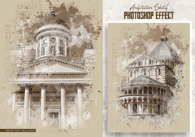 Efecto de Photoshop para bocetos de arquitectura