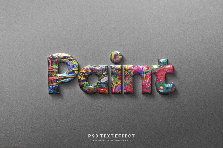 PSD efecto de pintura de texto