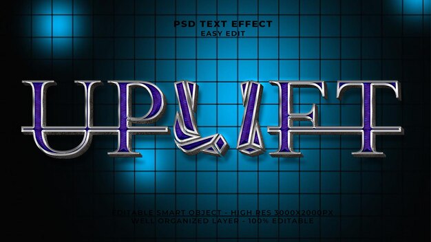 Efecto PSD 3D editable para mejorar 3366