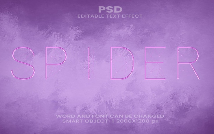 PSD efecto psd de araña editable