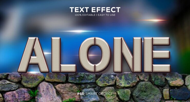 PSD efecto psd editable en 3d de alne
