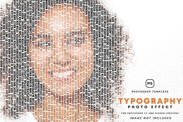 Efecto de retrato de tipografía