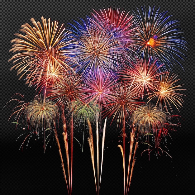 Efecto de superposición de fuegos artificiales