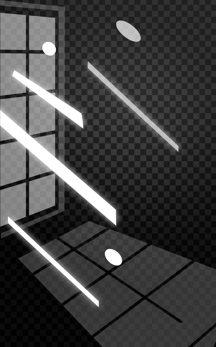 PSD efecto de superposición de sombras realista del vidrio de la ventana de la habitación en un fondo transparente