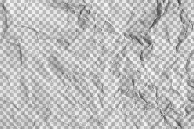 Efecto de superposición de la textura del papel arrugado png superficie del papel arruinada