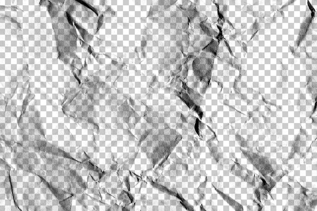 Efecto de superposición de la textura del papel arrugado png superficie del papel arruinada