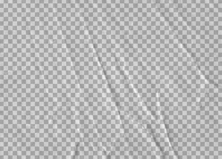 PSD efecto de superposición de la textura del papel arrugado png superficie del papel arruinada