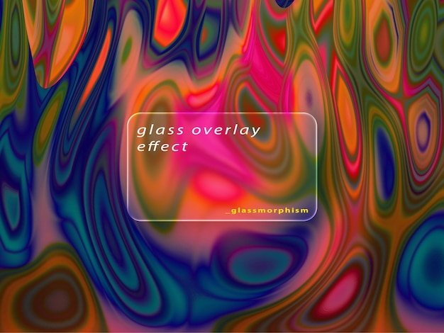 Efecto de superposición de vidrio textura líquida abstracta y colorida