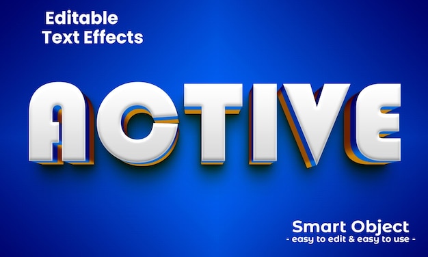 efecto de texto 3D activo