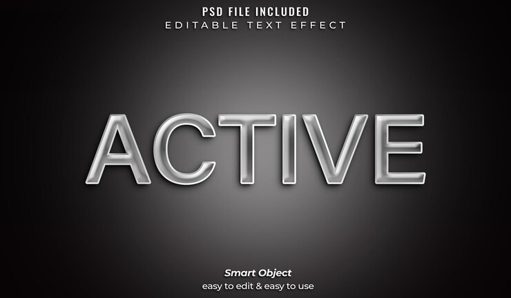 efecto de texto 3D activo