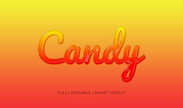 PSD efecto de texto 3d candy