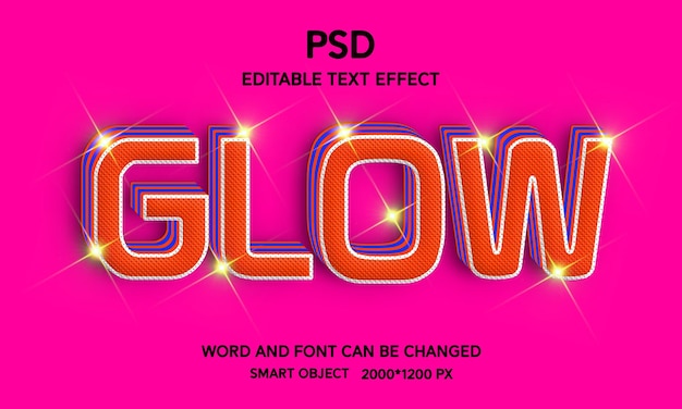 Efecto de texto 3d completamente editable con fondo