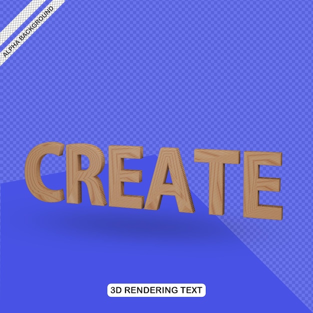 PSD efecto de texto 3d crear renderizado