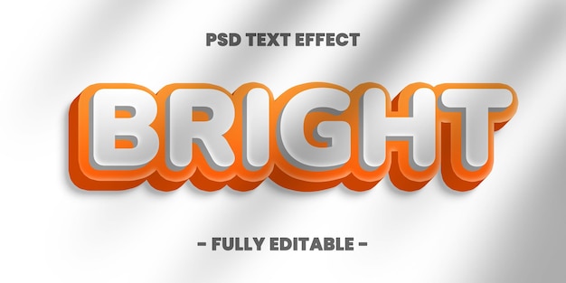 Efecto de texto en 3D de un día soleado