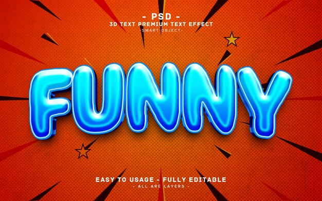 Efecto de texto 3d divertido