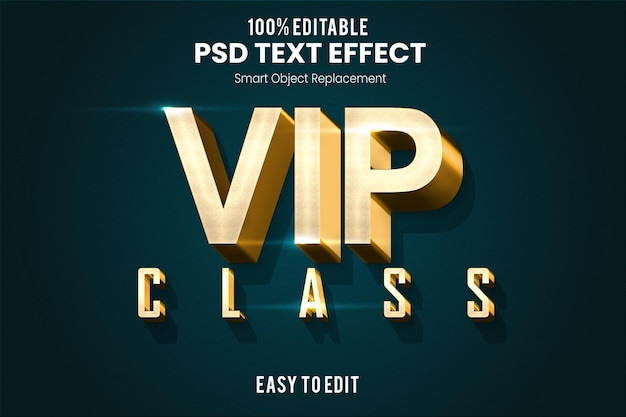 PSD efecto de texto 3d dorado elegante moderno