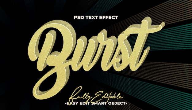 Efecto de texto 3D editable en estilo retro