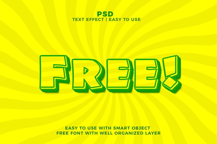 PSD efecto de texto 3d editable gratuito estilo psd photoshop