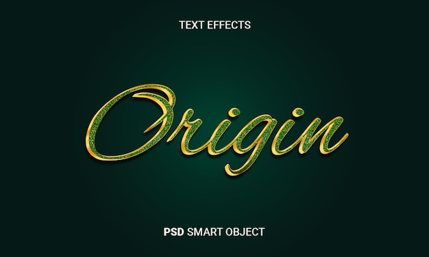 PSD efecto de texto 3d editable de origen psd