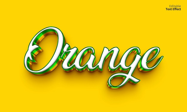 Efecto de texto 3D editable preestablecido