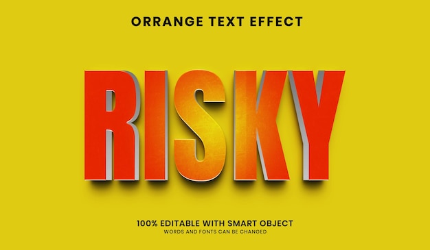 Efecto de texto 3D editable Psd