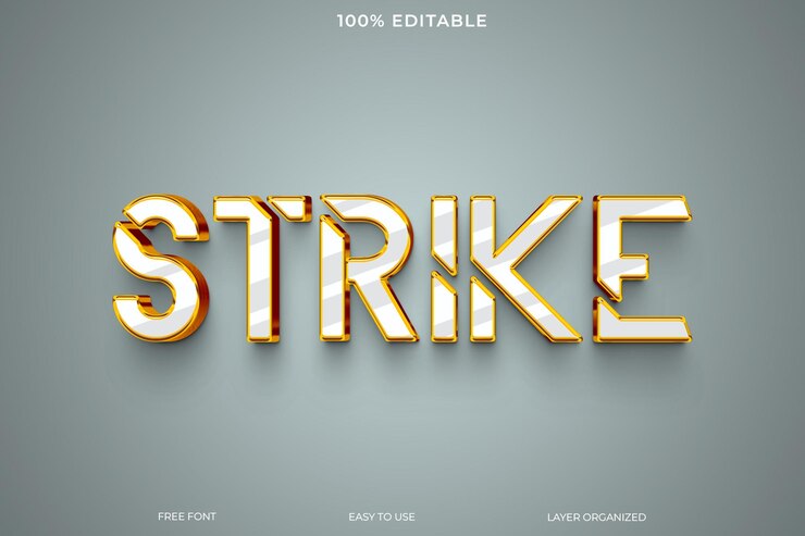 PSD efecto de texto 3d editable