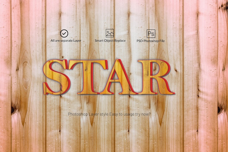 PSD efecto de texto 3d editable