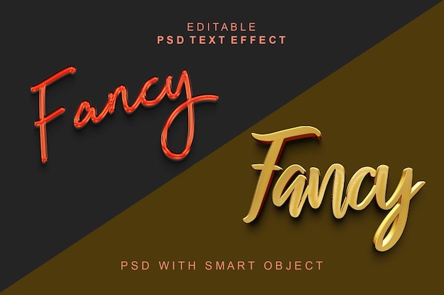 Efecto de texto 3D elegante