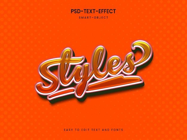 PSD efecto de texto 3d estilo psd