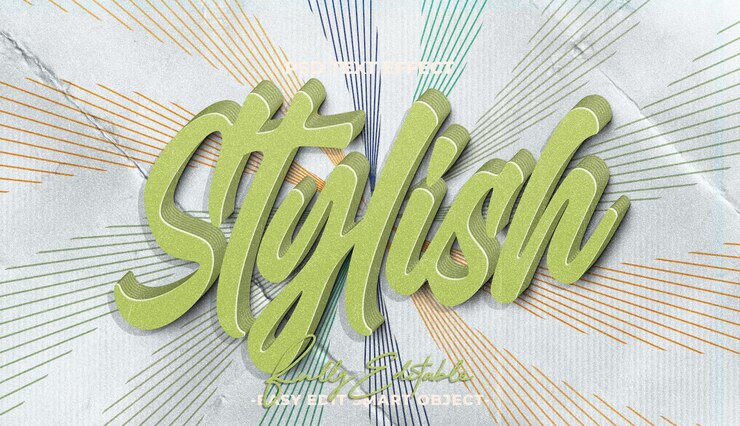 PSD efecto de texto 3d con estilo retro editable