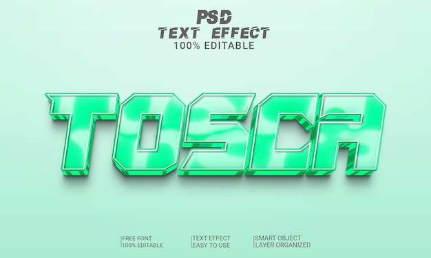 Efecto de texto 3D Estilo Tosca Archivo PSD