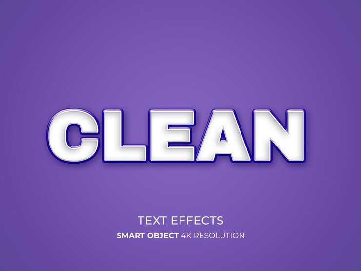 PSD efecto de texto 3d limpio moderno.