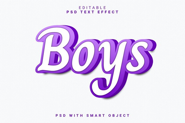 Efecto de texto 3D para niños