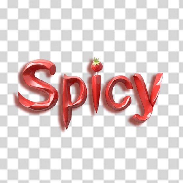 Efecto de texto 3D picante