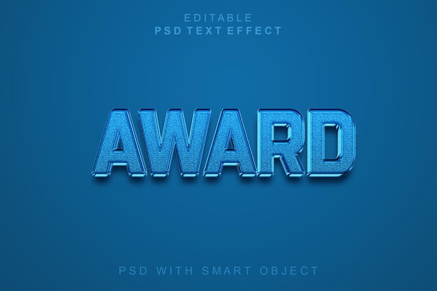 Efecto de texto 3D del premio