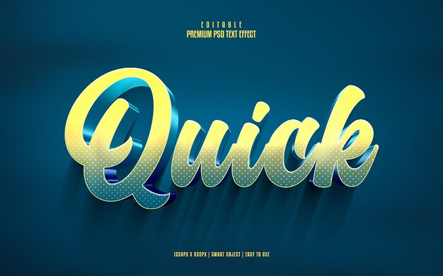 Efecto de texto 3D premium psd totalmente editable