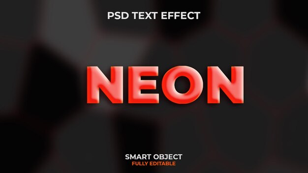 PSD efecto de texto 3d psd editable de neón