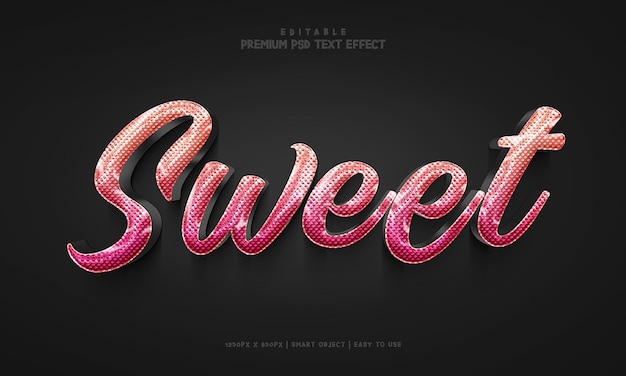 Efecto de texto 3D psd de primera calidad editable
