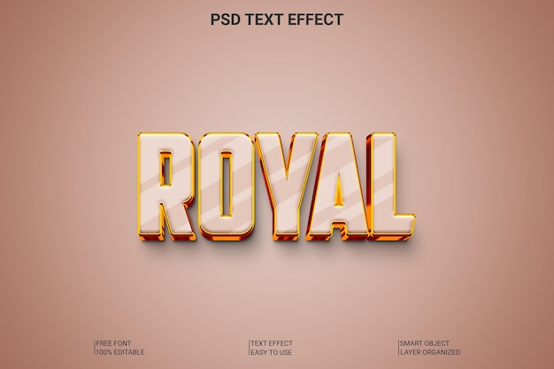 Efecto de texto 3D real editable
