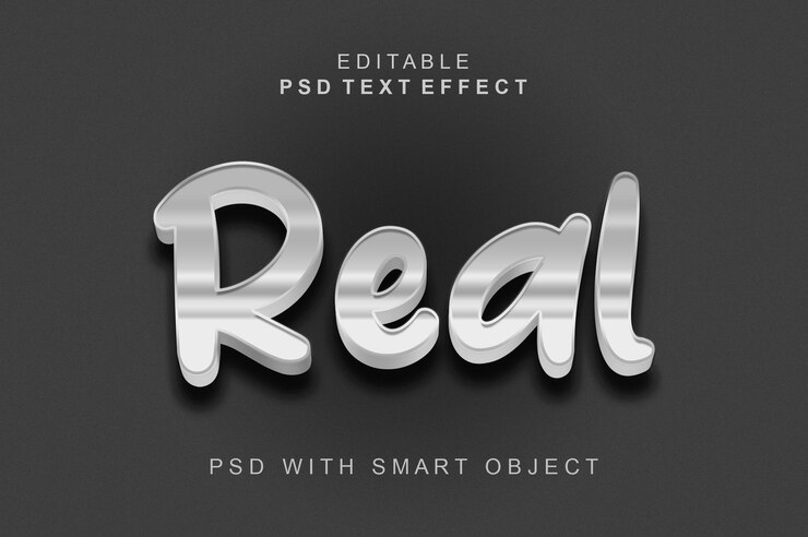 PSD efecto de texto 3d real
