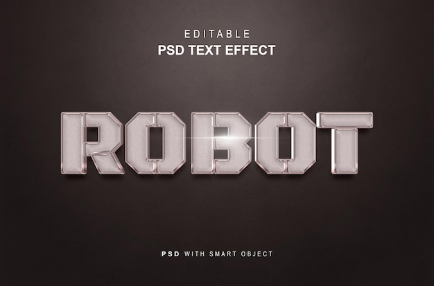 Efecto de texto 3d robot