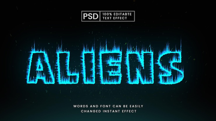PSD efecto de texto 3d vectorial de fuego totalmente editable