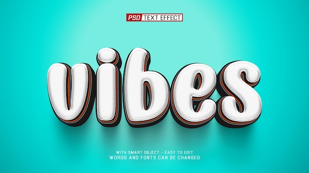 Efecto de texto 3D de vibraciones