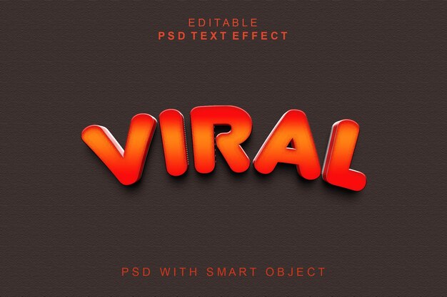 Efecto de texto 3D viral